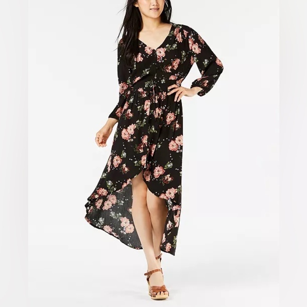 American Rag Boho Floral Hi-Low Maxi Dress – Size M